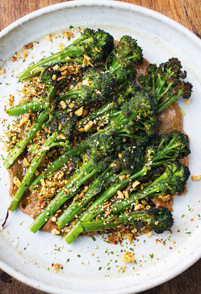 Broccoli with mushroom ketchup and nori.png