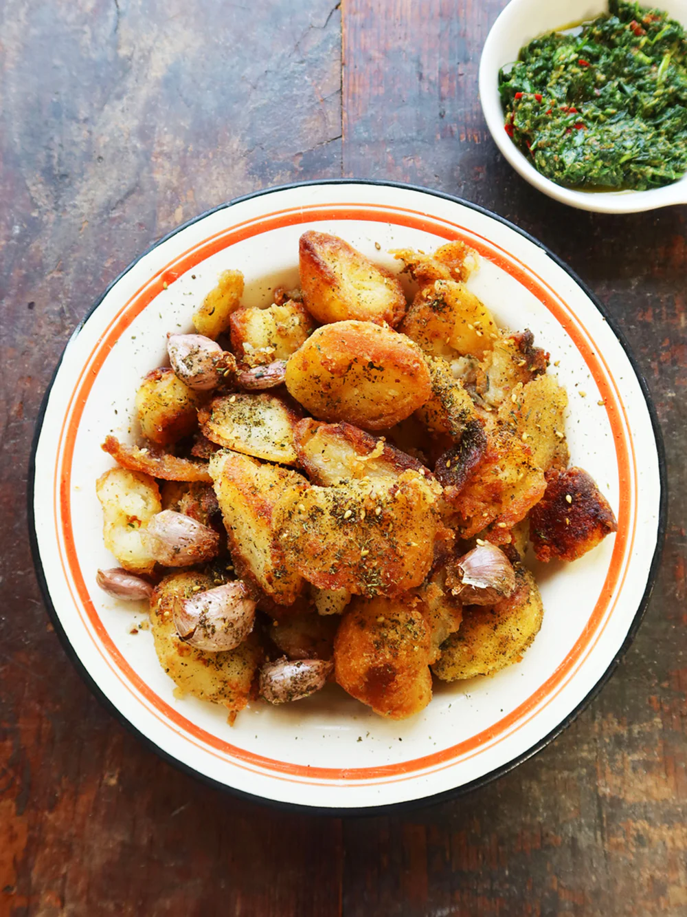 Crispy roast potatoes with rosemary, za'atar and salsa verde.png